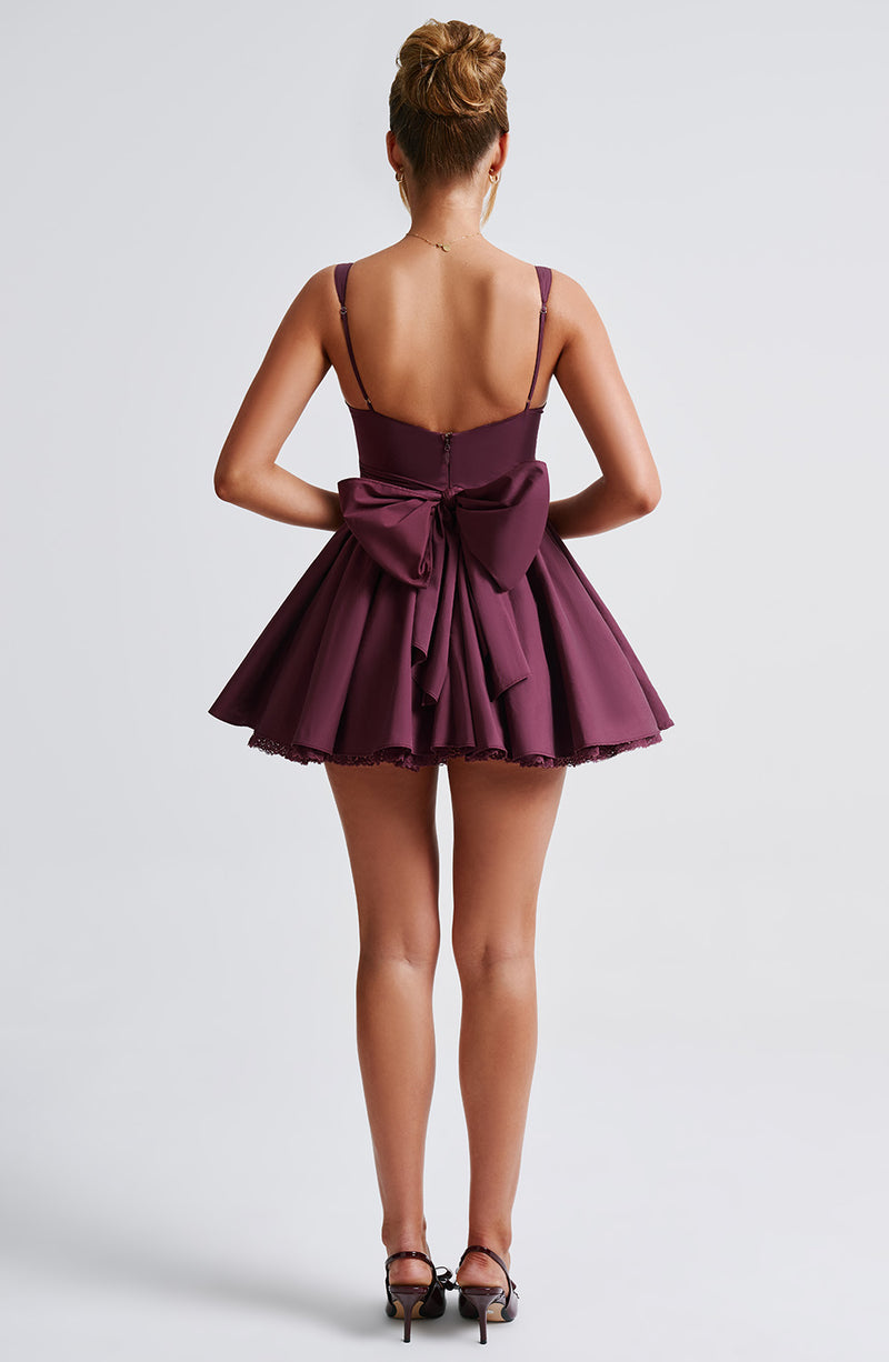 Josie Mini Dress - Cherry Lacquer