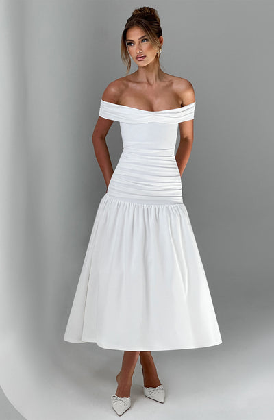 Wilhelmina Midaxi Dress - Ivory