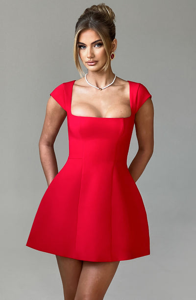 Lena Mini Dress - Red