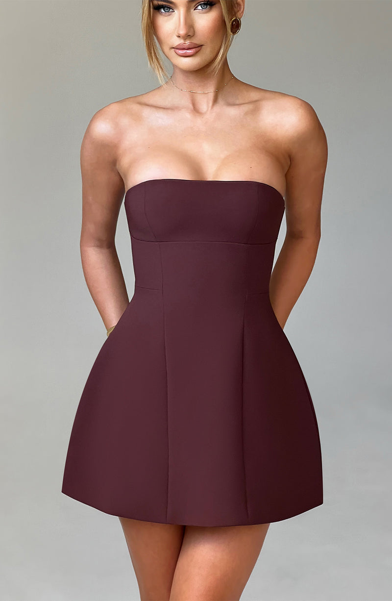 Asha Mini Dress - Brown