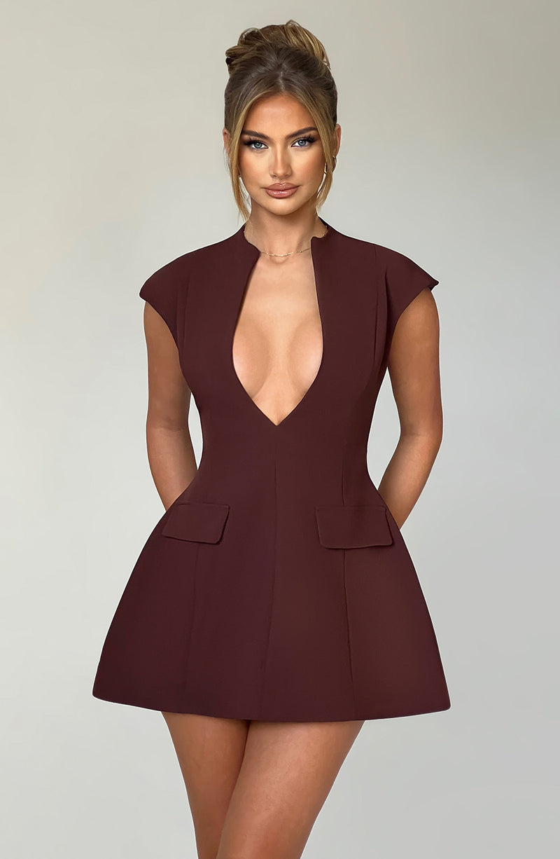 Suri Mini Dress - Brown