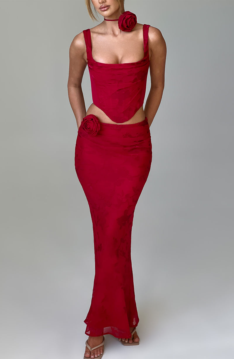 Elizabeth Maxi Skirt - Red
