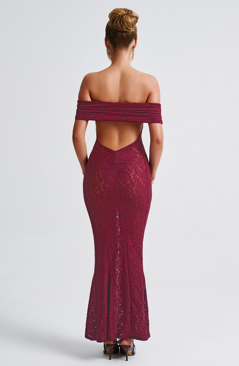 Stephanie Maxi Dress - Burgundy