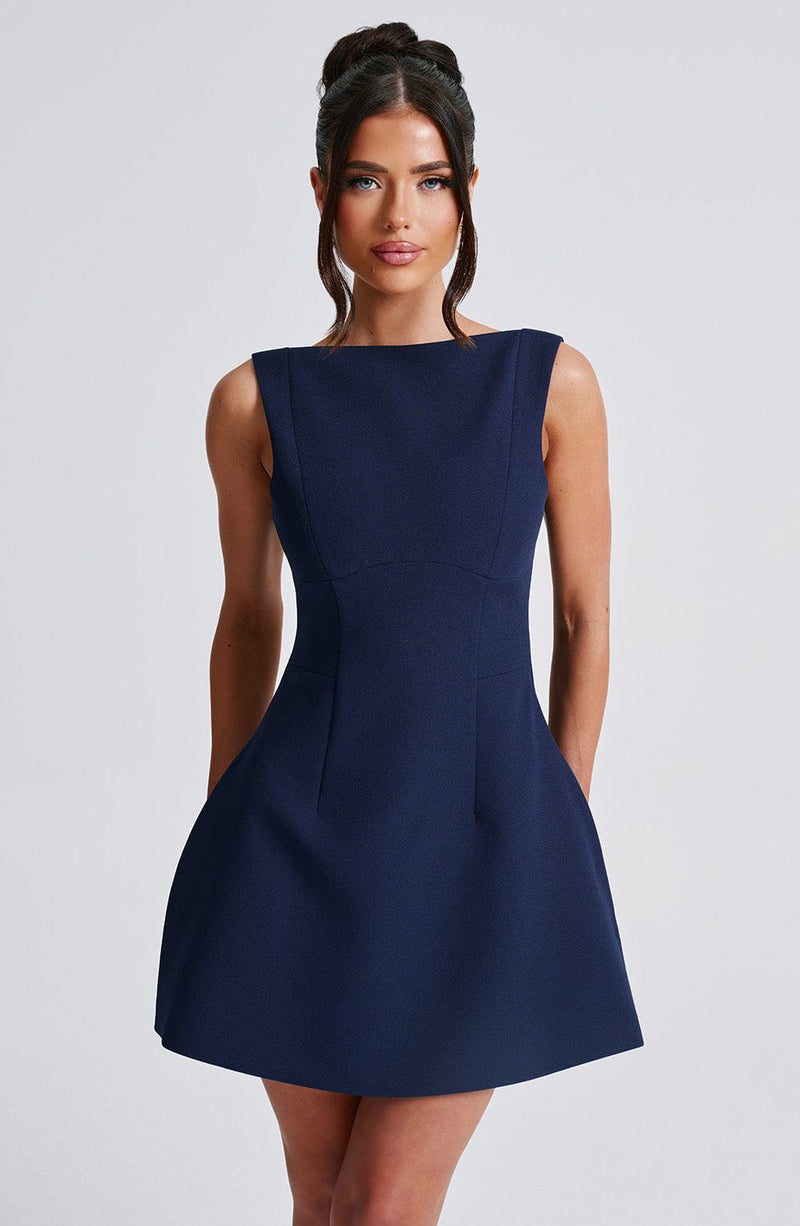 Alana Mini Dress - Navy Dress Babyboo Fashion Premium Exclusive Design