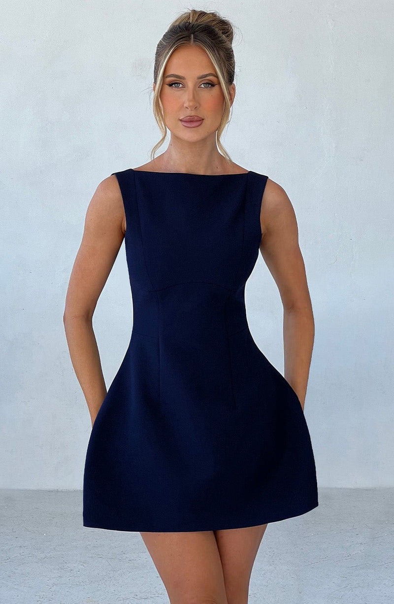 Alana Mini Dress - Navy Dress XS Babyboo Fashion Premium Exclusive Design