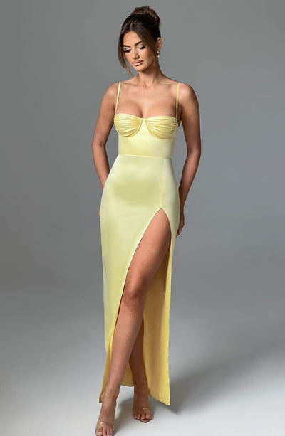 Alora Maxi Dress - Lemon Dress Babyboo Fashion Premium Exclusive Design