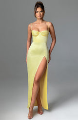 Alora Maxi Dress - Lemon Dress XS Babyboo Fashion Premium Exclusive Design