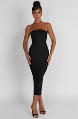 Amore Midi Dress - Black Dress Babyboo Fashion Premium Exclusive Design