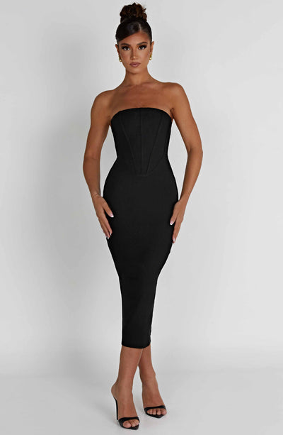 Amore Midi Dress - Black Dress Babyboo Fashion Premium Exclusive Design