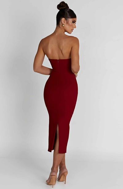 Amore Midi Dress - Red Dress Babyboo Fashion Premium Exclusive Design