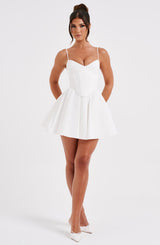 Analeigh Mini Dress - Ivory Dress Babyboo Fashion Premium Exclusive Design