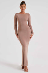 Anastassia Maxi Dress - Chocolate Dress Babyboo Fashion Premium Exclusive Design