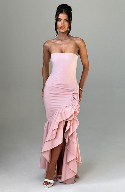 Shop Formal Dress - Angelina Maxi Dress - Blush sixth image