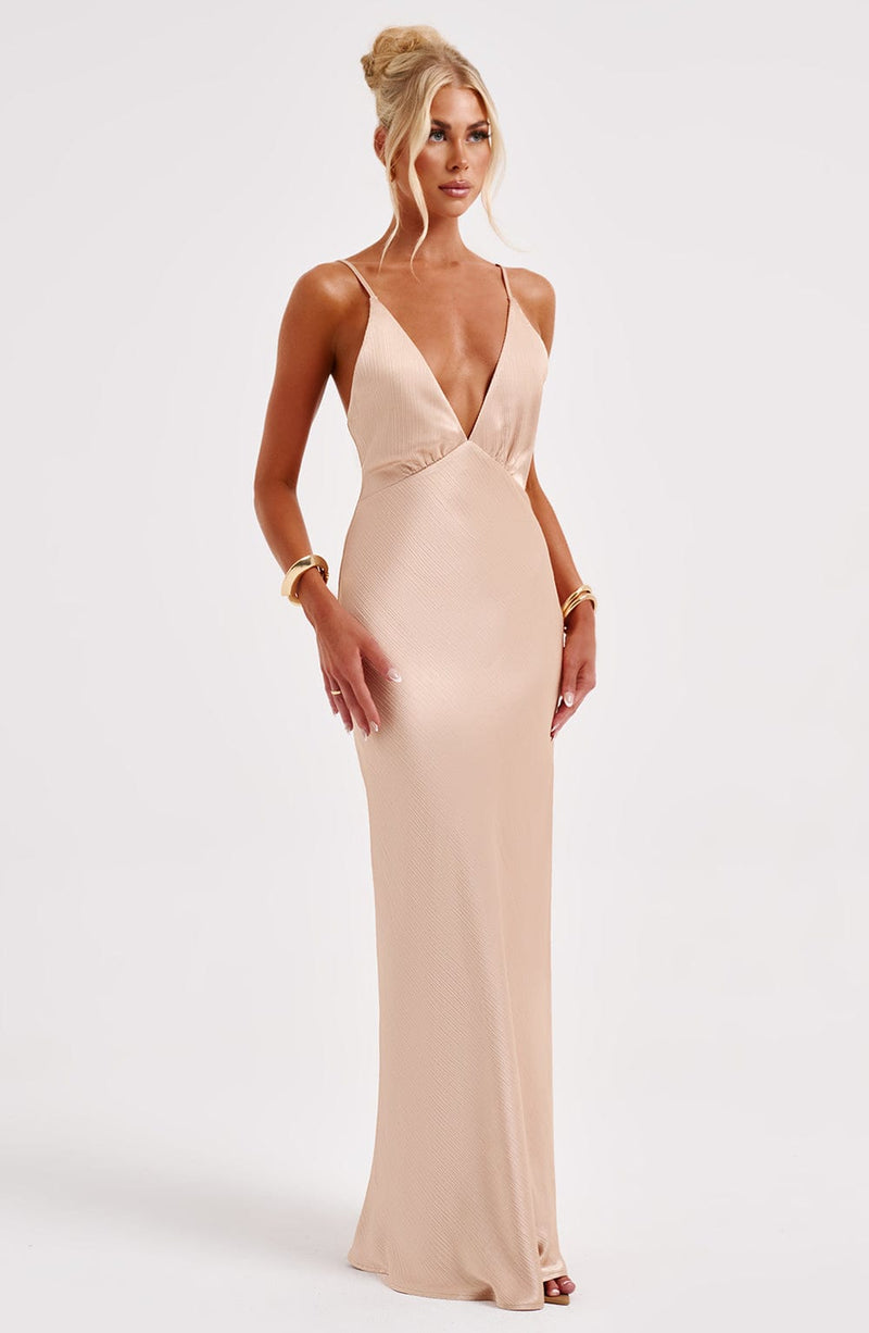 Anja Maxi Dress - Champagne Dress Babyboo Fashion Premium Exclusive Design