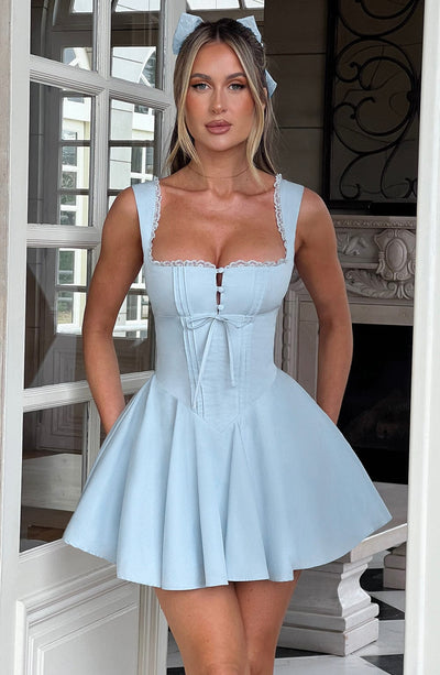 Antonella Mini Dress - Blue Dress Babyboo Fashion Premium Exclusive Design