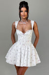 Antonella Mini Dress - Multi Floral Print Dress XS Babyboo Fashion Premium Exclusive Design