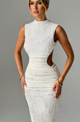 Aphrodite Midi Dress - Ivory Dress Babyboo Fashion Premium Exclusive Design