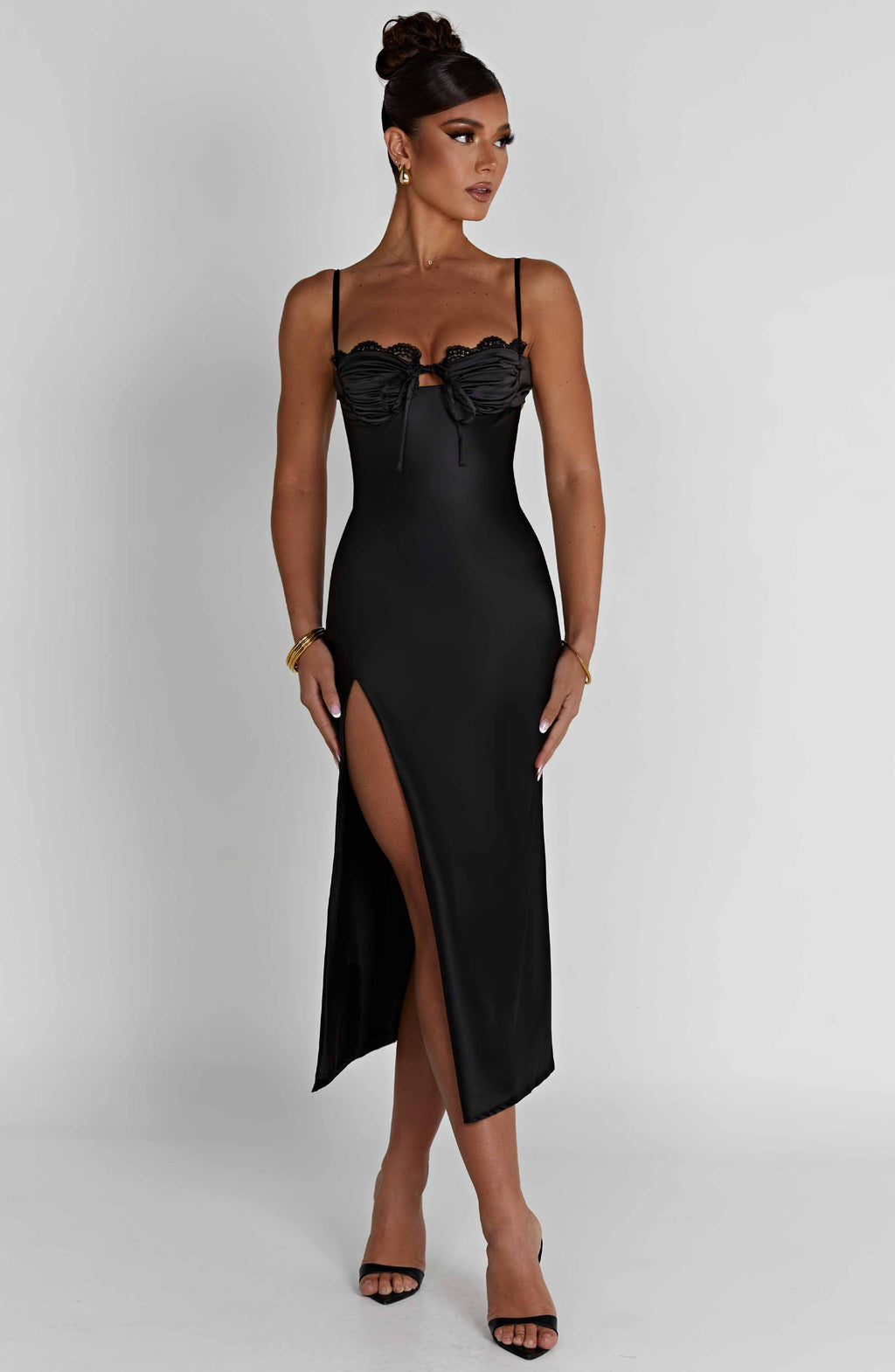 Ardelle Midi Dress - Black – BABYBOO