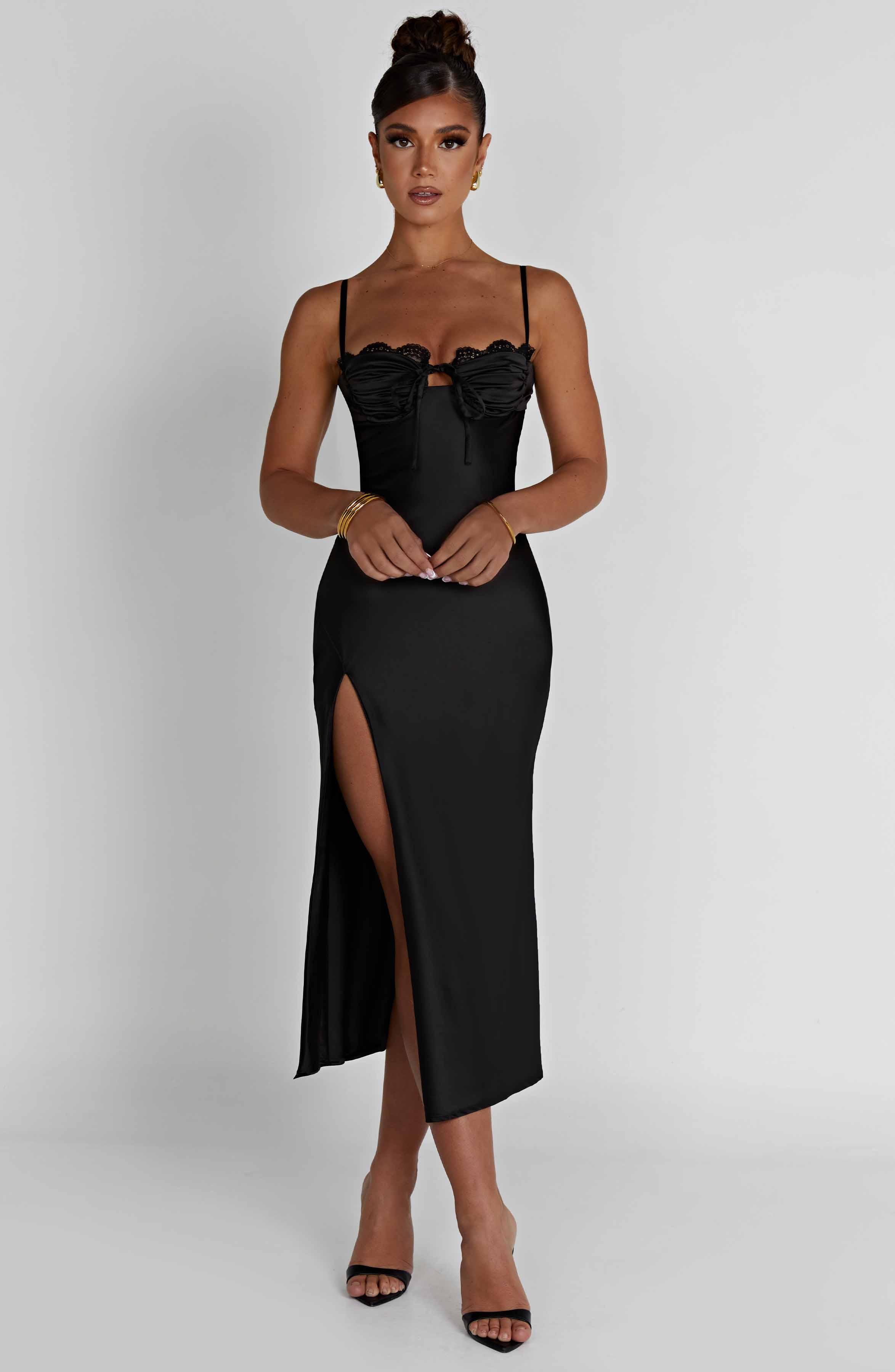 Ardelle Midi Dress - Black – BABYBOO