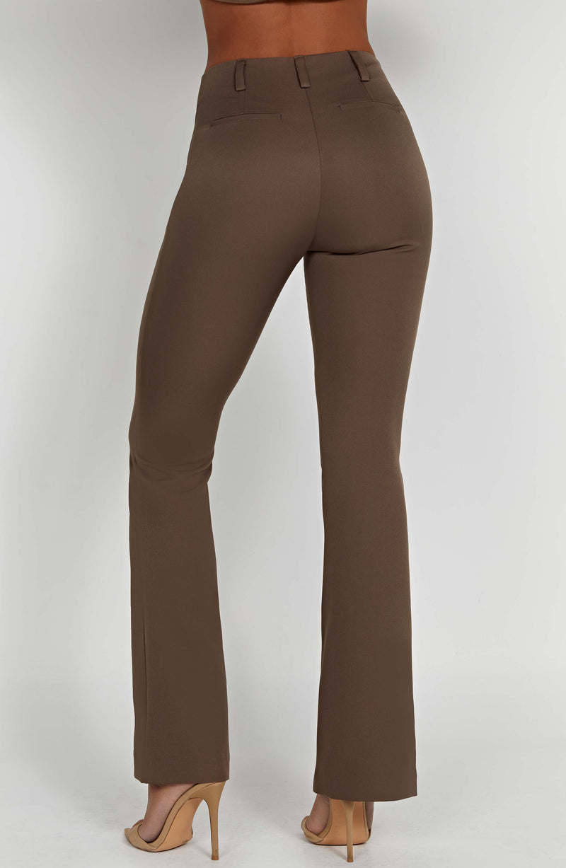 Style Sign Brown High Waisted Trouser Pants