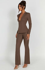 Aspen Pant - Mocha Pants Babyboo Fashion Premium Exclusive Design