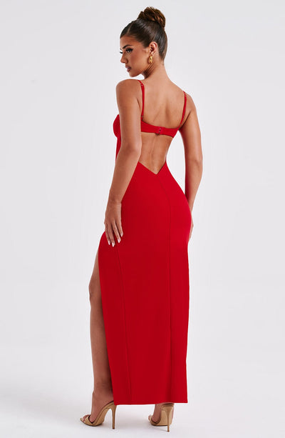 Shop Formal Dress - Asteria Maxi Dress - Red third image