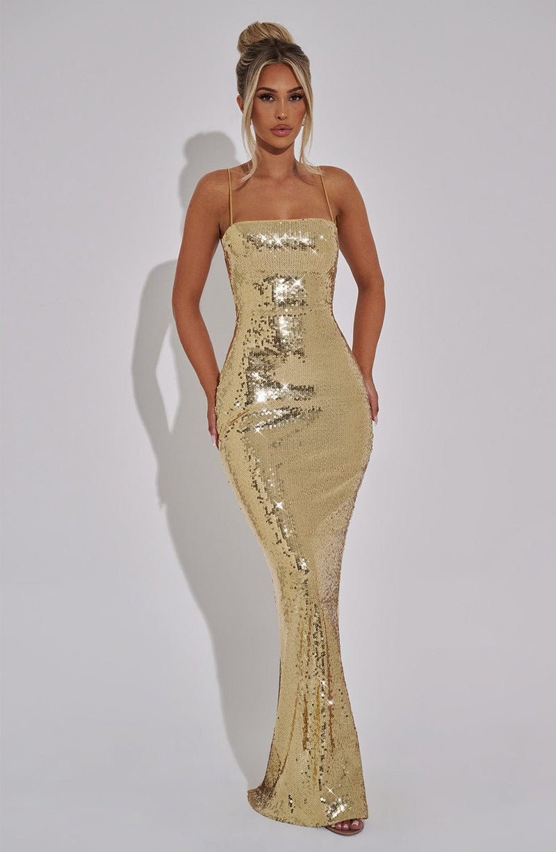 Atari Maxi Dress - Gold Dress Babyboo Fashion Premium Exclusive Design