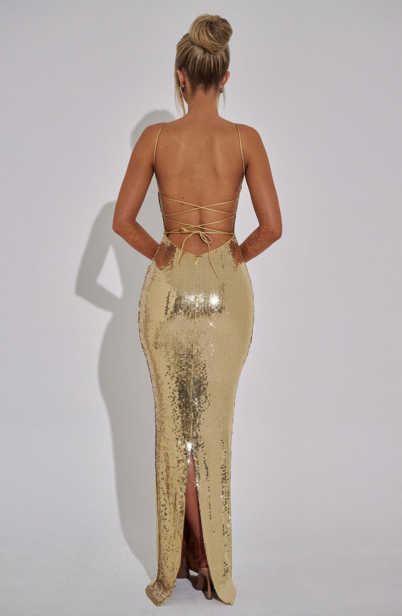 Atari Maxi Dress - Gold Dress Babyboo Fashion Premium Exclusive Design