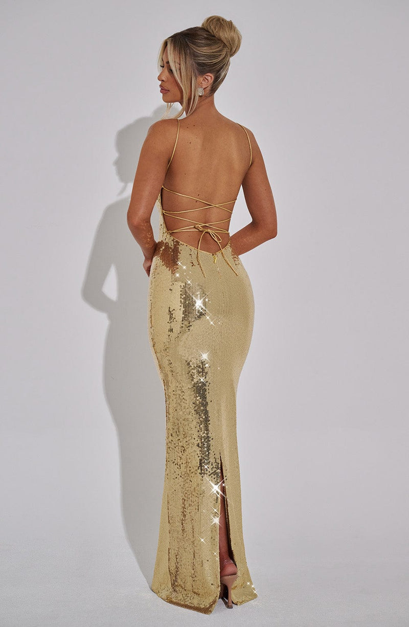 Atari Maxi Dress - Gold Dress Babyboo Fashion Premium Exclusive Design