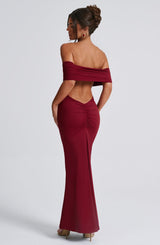 Belinda Maxi Dress - Burgundy Dress Babyboo Fashion Premium Exclusive Design