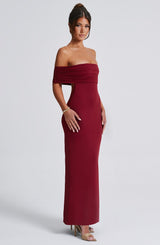 Belinda Maxi Dress - Burgundy Dress Babyboo Fashion Premium Exclusive Design