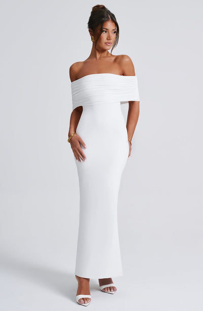 Shop Formal Dress - Belinda Maxi Dress - Ivory fourth image