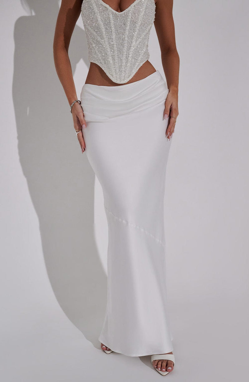 Bernadette Maxi Skirt - Ivory Skirt Babyboo Fashion Premium Exclusive Design