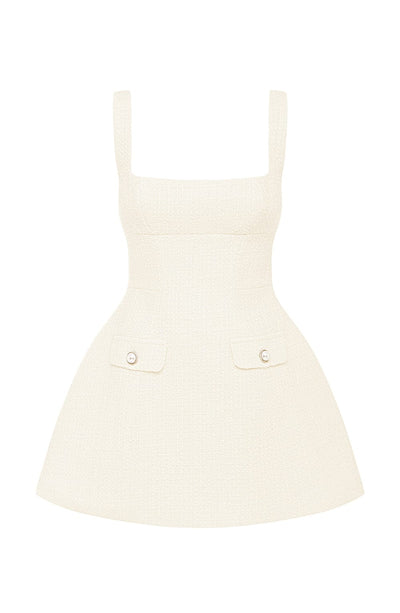 Bessie Mini Dress - Ivory Dress Babyboo Fashion Premium Exclusive Design