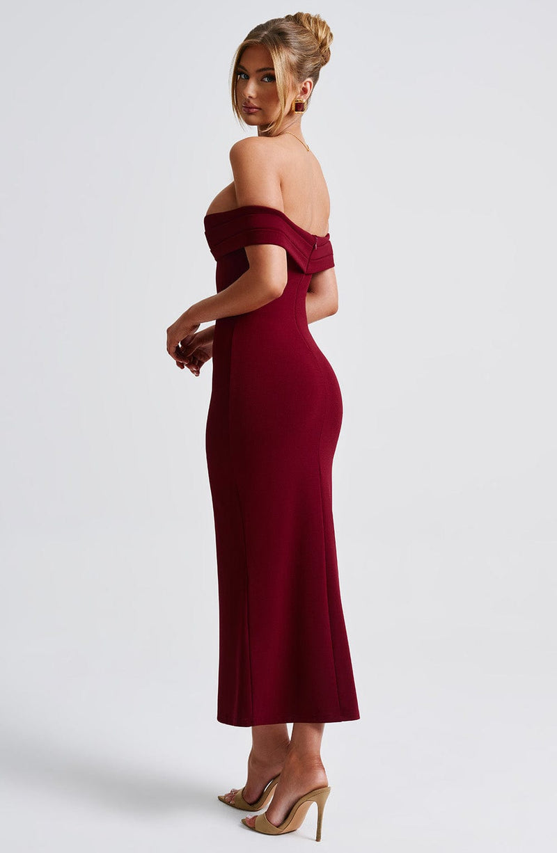 Bex Midi Dress - Burgundy Dress Babyboo Fashion Premium Exclusive Design