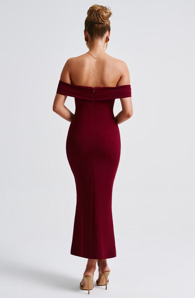 Bex Midi Dress - Burgundy Dress Babyboo Fashion Premium Exclusive Design