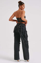 Brooklyn Cargo Pant - Black Pants Babyboo Fashion Premium Exclusive Design