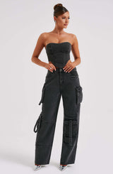 Brooklyn Cargo Pant - Black Pants Babyboo Fashion Premium Exclusive Design