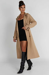 Camila Trench Coat - Beige Jackets Babyboo Fashion Premium Exclusive Design