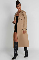 Camila Trench Coat - Beige Jackets Babyboo Fashion Premium Exclusive Design