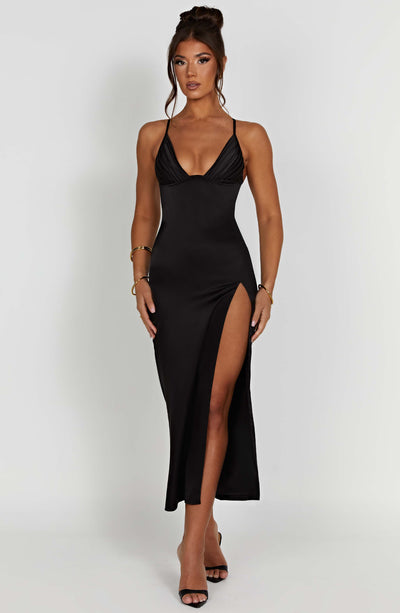 Cece Midi Dress - Black – BABYBOO