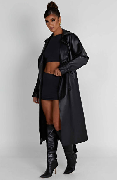 Chi Trench Coat - Black Jackets Babyboo Fashion Premium Exclusive Design