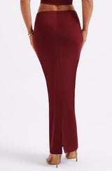 Chrishelle Maxi Skirt - Burgundy Skirt Babyboo Fashion Premium Exclusive Design