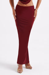 Chrishelle Maxi Skirt - Burgundy Skirt Babyboo Fashion Premium Exclusive Design