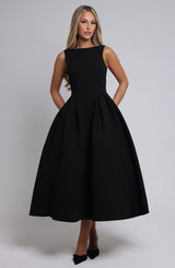 Clarabella Midi Dress - Black Dress Babyboo Fashion Premium Exclusive Design