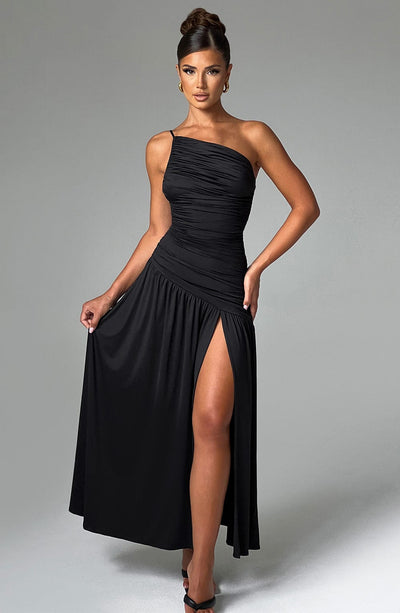 Shop Formal Dress - Claudia Maxi Dress - Black fourth image