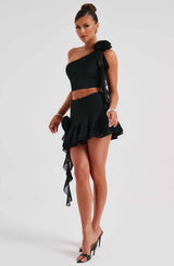 Daina Mini Skirt - Black Skirt Babyboo Fashion Premium Exclusive Design