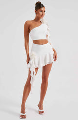 Daina Mini Skirt - Ivory Skirt Babyboo Fashion Premium Exclusive Design