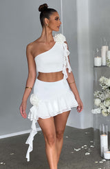 Daina Mini Skirt - Ivory Skirt Babyboo Fashion Premium Exclusive Design