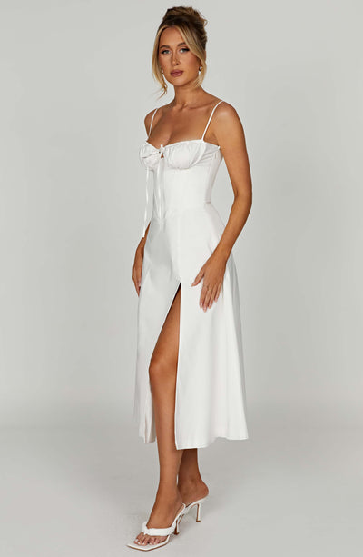 Shop Formal Dress - Deanna Midi Dress - Ivory sixth image